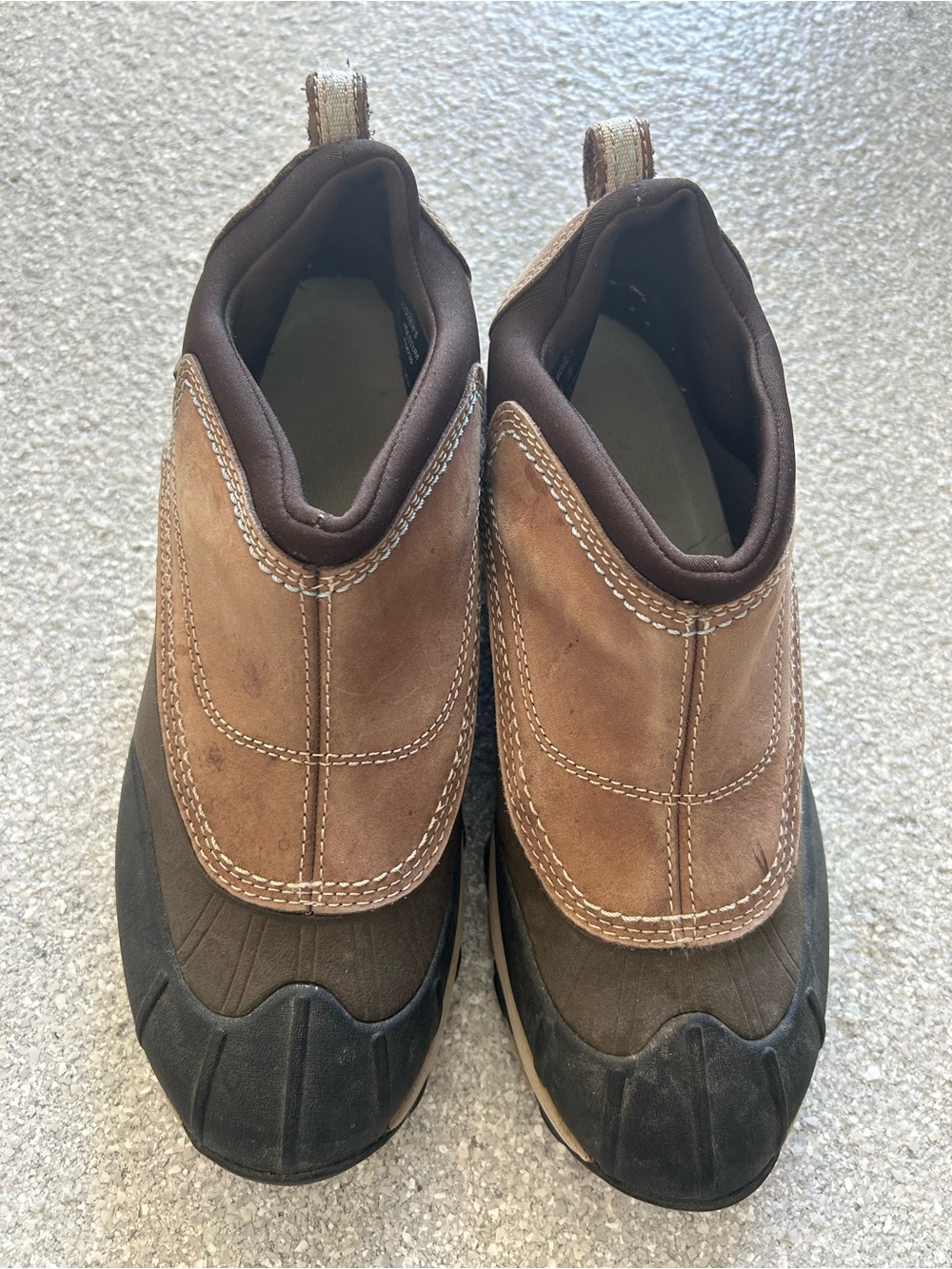 L.L.Bean Women’s Leather Rubber Waterproof Storm Chaser Slip-Ons Size 9M